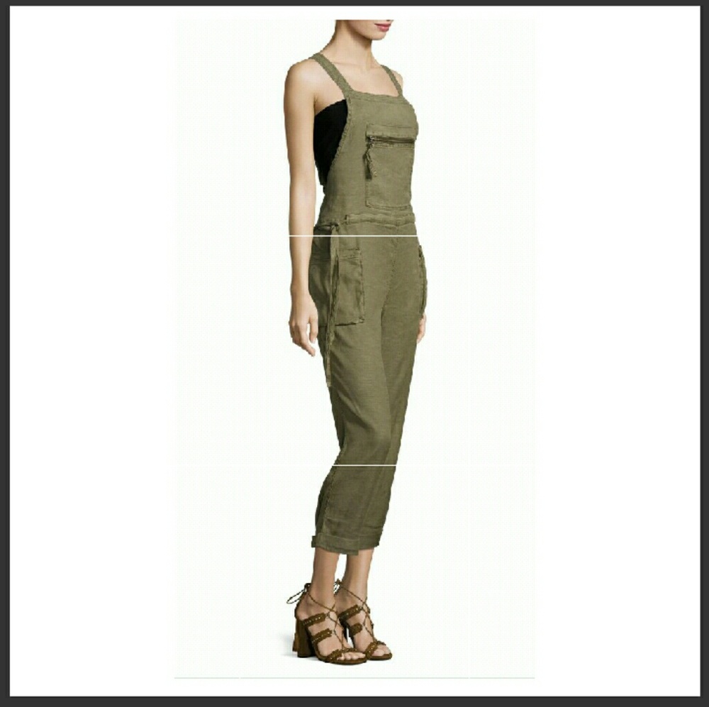 Free People Green Overalls, never worn!